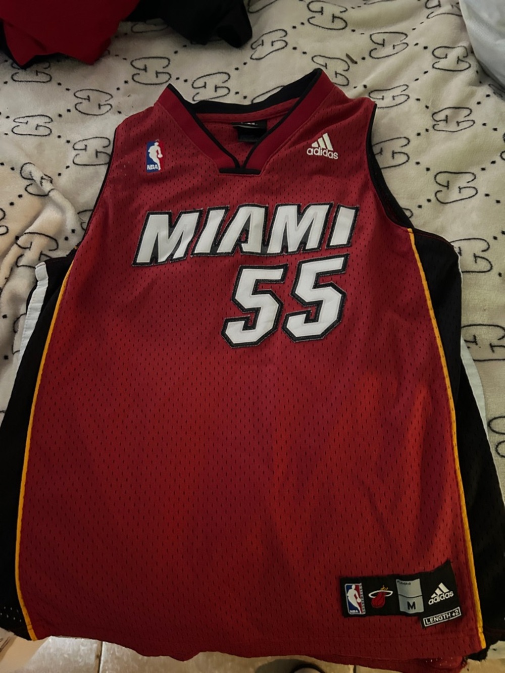 adidas Miami Heat #55 Red Men's Basketball Jersey